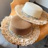 Sun Protection Straw Sun Hat Large Brim Beach Sunshade Hat Sweet Sun Protection Hat  Summer