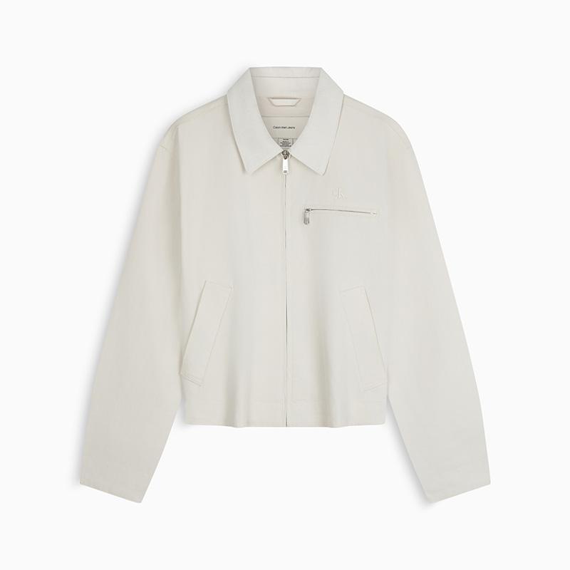 Calvin Klein Trendy Casual Minimalist Letter Embroidered Structured Polo Jacket Women Jackets 47F527G