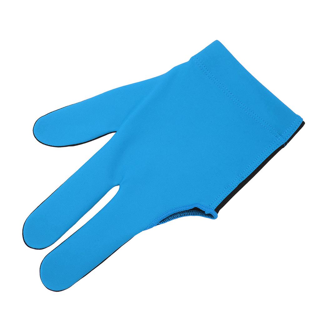 Left Hand Billiard Gloves Polyurethane Fiber Average Size Three Fingers Billiard Gloves for Billiard Shooters