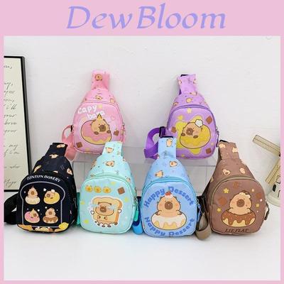 Cartoon Kids Crossbody Bag Nylon Lightweight Chest Pack For Preschool Essentials Daily Use