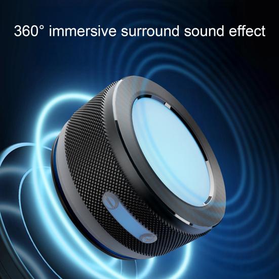 Bone Conduction Bluetooth-compatible Speaker with RGB Light USB Rechargeable Stereo Sound Mini Surface Adsorption Wireless Speaker