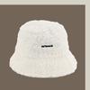 Lamb Cotton Fisherman Cap Warm Beanies Autumn Winter Sun Caps Casual Bucket Hat  for Girls Boys