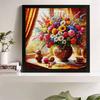 New Arrival 5D DIY Full Circle Diamond Painting "Vase Flowers" Embroidery Cross Stitch Home Decor Gift