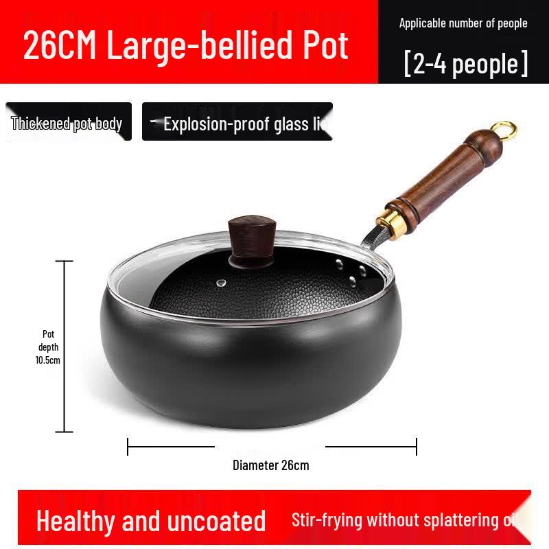 Zijin Heshi Handmade Forged Deep Iron Wok