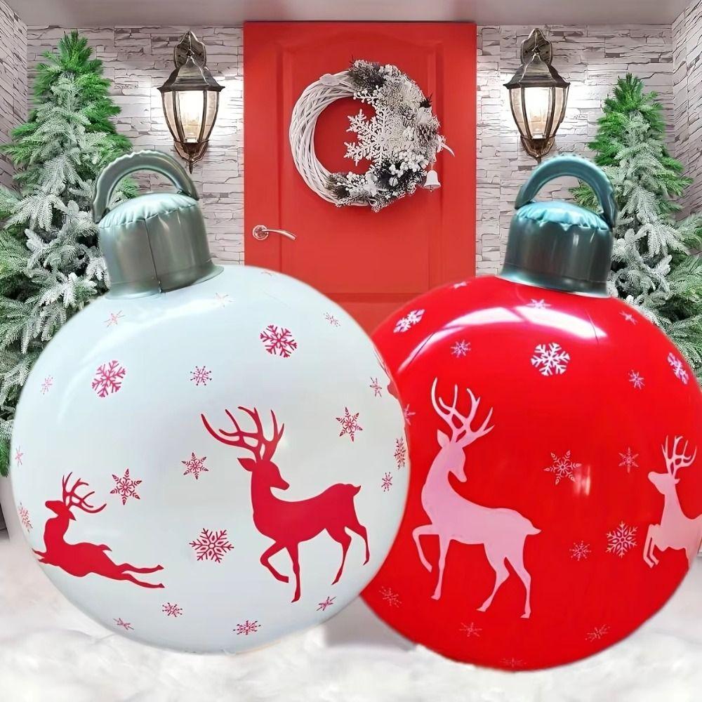 Hanging Ornaments Inflatable Christmas Ball Blow Up Christmas Balloons Xmas Tree