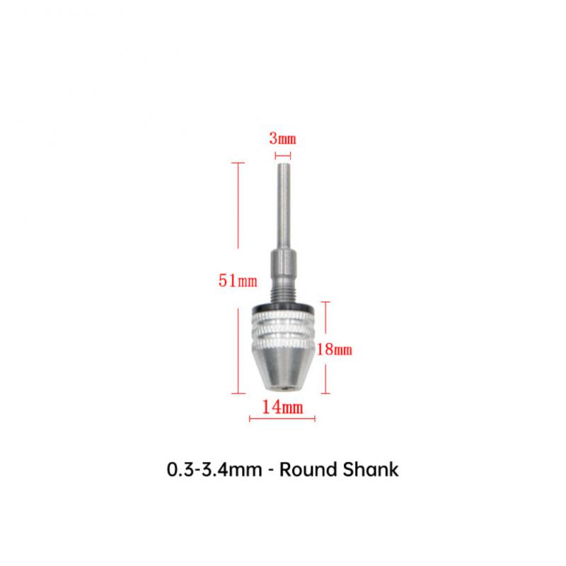 Drill Chuck Keyless Screwdriver Impact Driver Adaptor Electric Micro Motor Clamp Mini Chuck Fixture Hex Shank Drill Bits Adapter