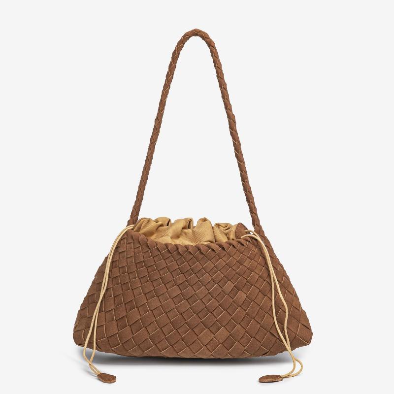 

Сплетенная вручную сумка-подмышка на плечо, осенне-зимняя матовая сумка-лодочка в ретро-стиле, сумка-корзина для овощей, мамина сумка