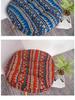 Ethnic Fabric Thickened Round Cotton Linen Cushion for Bay Window, Tatami, Prayer, Teahouse, or Yoga.