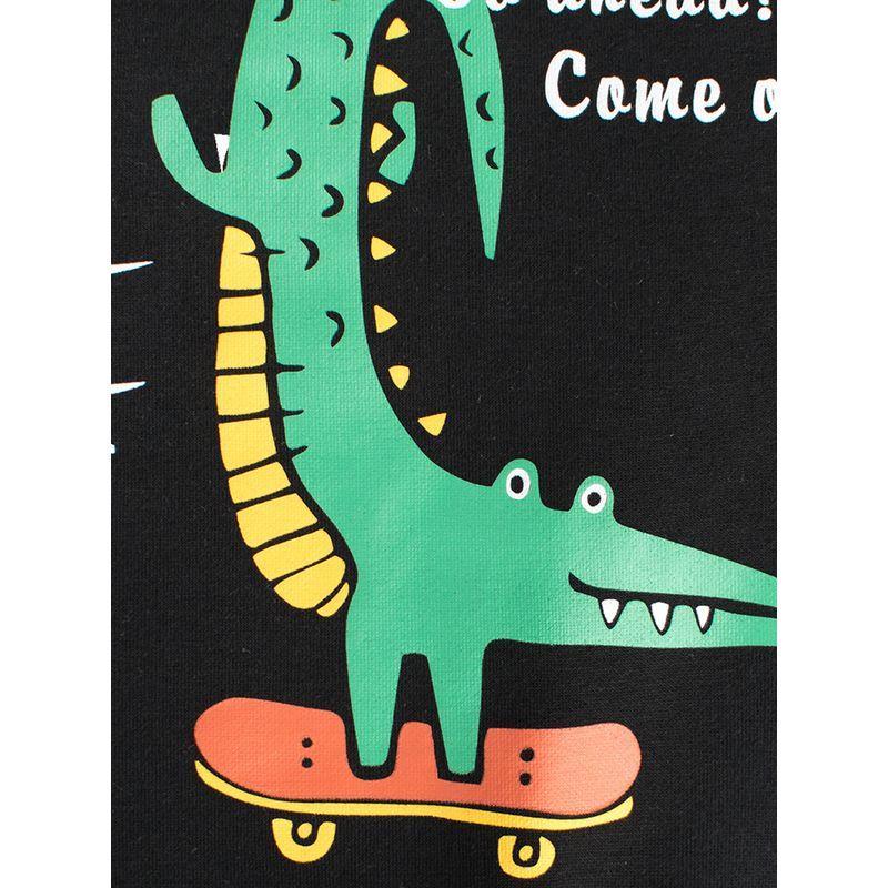 27Kids Children's Clothing Autumn and Winter Fleece Sweatshirt for Boys Crocodile Fleece Clothes Baby Boy Pullover Top