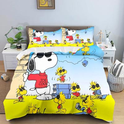 Anime Bettbezug-Set Comforte Bedrucktes Cartoon-Design Twin-Größe Bettwäsche-Sets Weihnachtsgeschenke 3-teilig