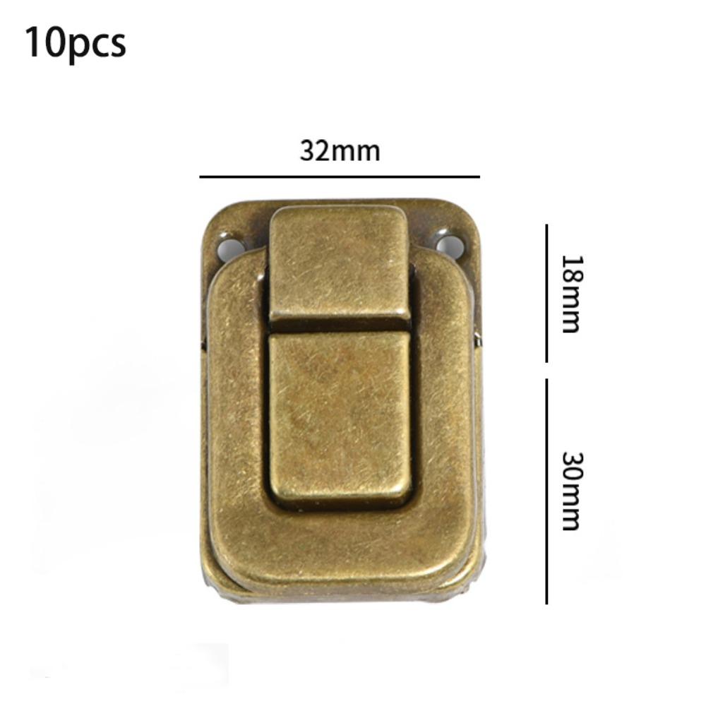 10 Stück Zinklegierung Antikschloss Vintage Riegel Dekorativer Toggle-Verschluss Hardware-Komponenten