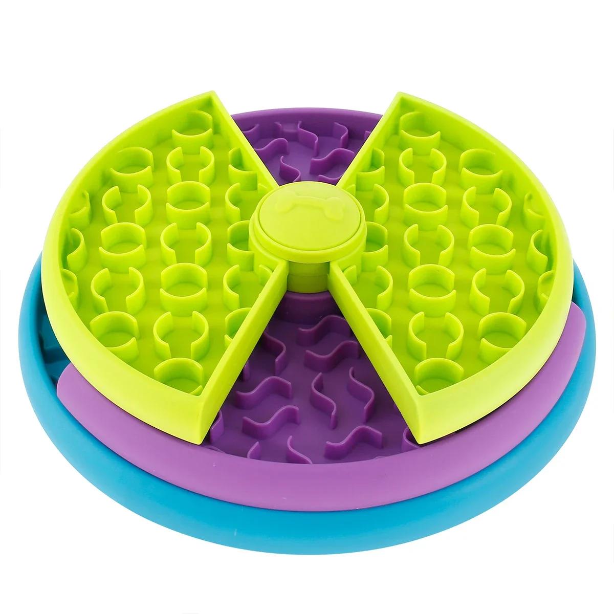 

Pet Slow Food Bowl Dog 3-Layers Interactive Game Food Puzzle Feeder Choke-proof Non-slip Feeder Bowl for Small/Medium/Larger Dog none зелений