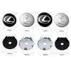 Nlbf5 4PCS 56/60mm Car Wheel Center Hub Cap Rim Cover Emblem Stickers for Lexus F Sport RZ450e UX LM NX300h LX RC GX LC RZ IS CT LX570