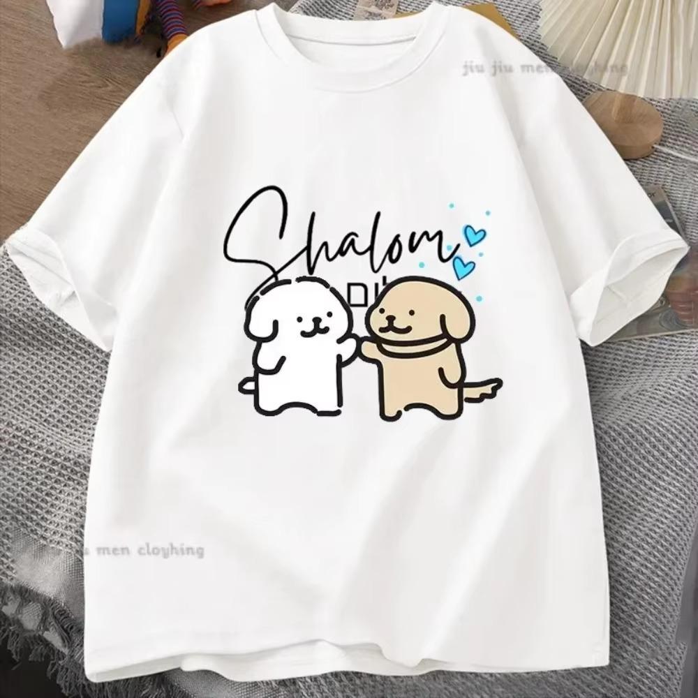 Shabbat Shalom Jewish Men T-Shirt Hebrew Inner Peace Tshirt Cotton Short Sleeve Tees Unisex Men's Clothing Oversize Tshirts Tops