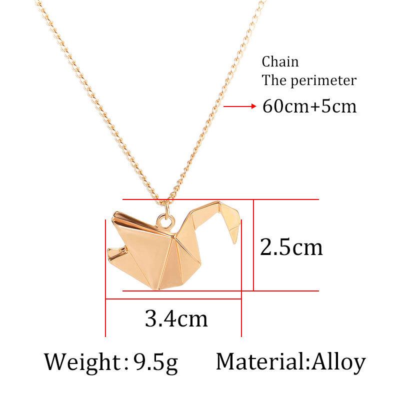 Thousands Of Paper Cranes Hollow Necklace Origami Pigeon Long Necklaces Peace Dove Pendants