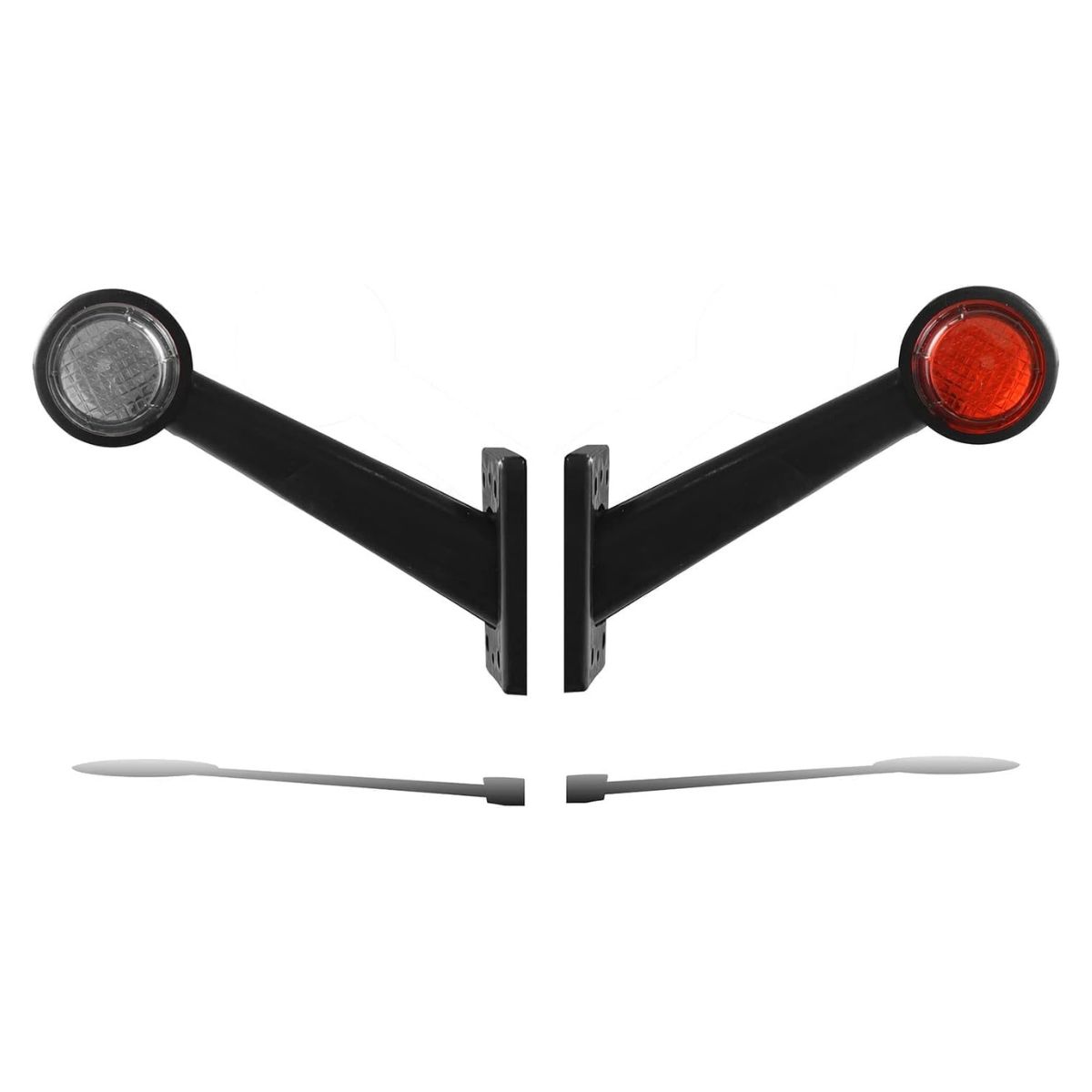 

APSMOTIV Side Rubber Stalk Marker Light Red/Clear Outline Lamp 12v for Truck Caravan Kenworth Peterbilt Freightliner Trucks Semi Trailers красный/чистый