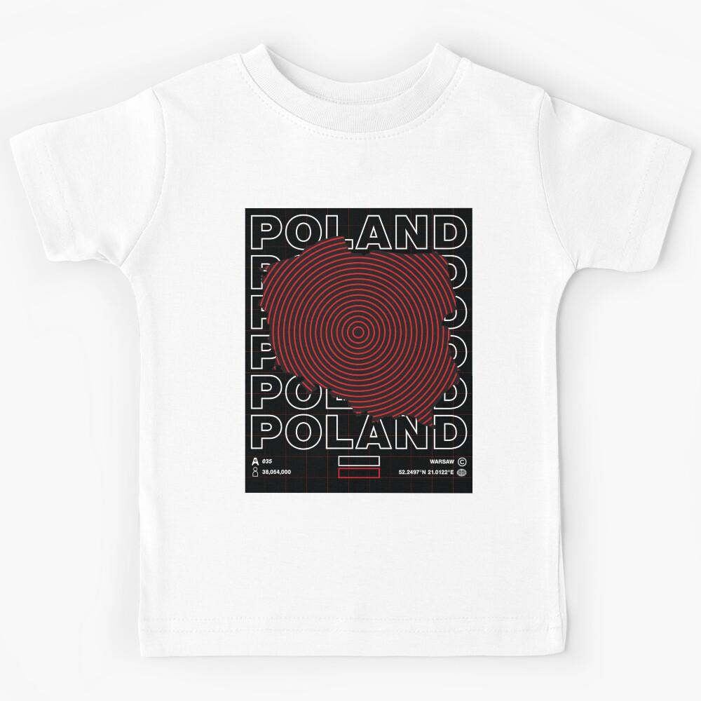Poland Minimal Map Kids T-Shirt 120