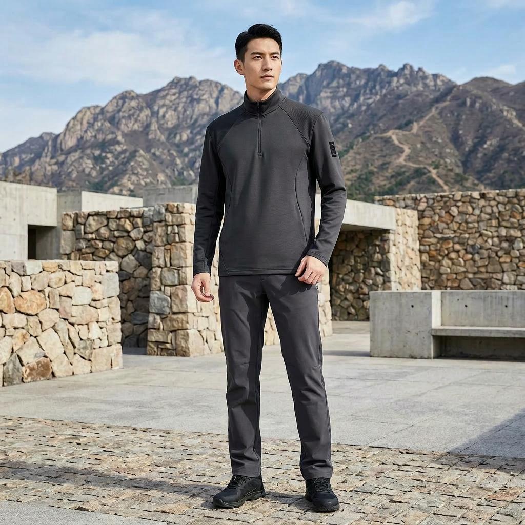 Anta X National Geographic Collaboration Outdoor Series Casual Simple Fashion Comfortable Versatile Knit Sweater Men sweater 152546403-3