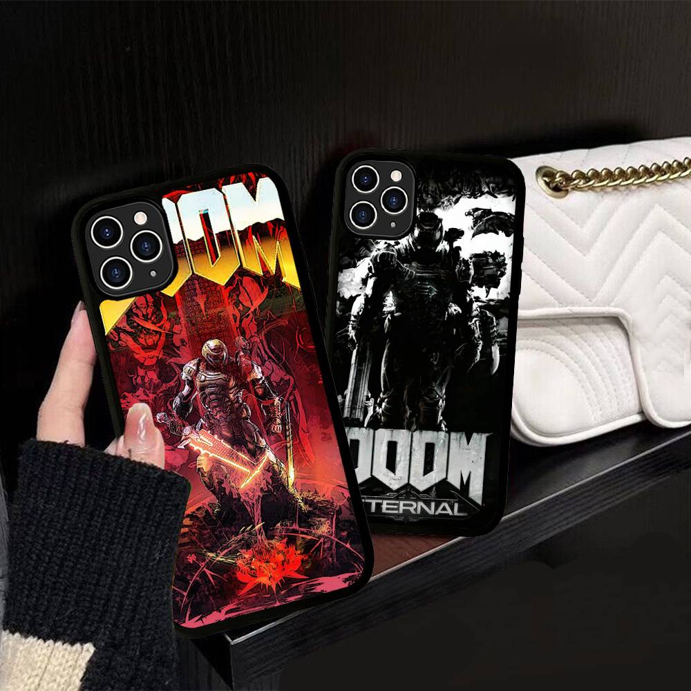 Klasyczna Gra D-DOOM-E-EternalS PC+TPU Odporne na Wstrząsy Etui Ochronne na Telefon Dla IPhone17 14 15 16 Pro Max 13 12 11 17 Air