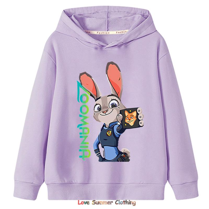 Nick Judy HD Print Kids Hoodie Zootopia Casual Unisex Pullover for Boys Girls 4-14 Years Winter Clothing Kid Hoodie Boys Sweatshirts