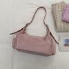 PU Suede Hobo Bag Women's Fashion Shoulder Tote with Multiple Zip Pockets Casual Everyday Handbag