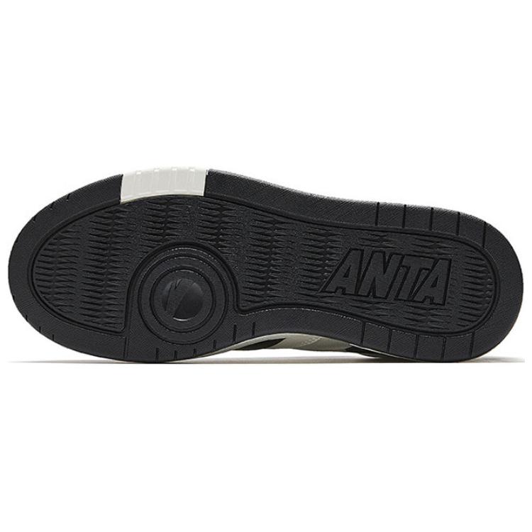 New Anta Anti-Slip And Wear-Resistant Coverage Low-Top Skateboard Shoes Women's Black White 122528012-2