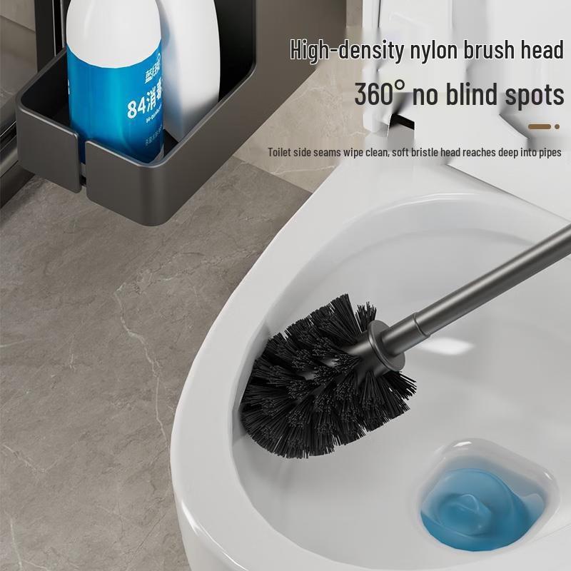 Wall-Mounted Toilet Brush with Holder