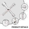 5 In 1 Multifunctional Crossing Key Wrench Portable Plumbing Spanner Triangles Train Electric Elevator Cabinet Key
