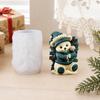3D Christmas Bear Candle Mould for Candle Soap Making, Bear Shape Casting Mould for Holiday Table Placement, Gift Project and Seasonal Tables