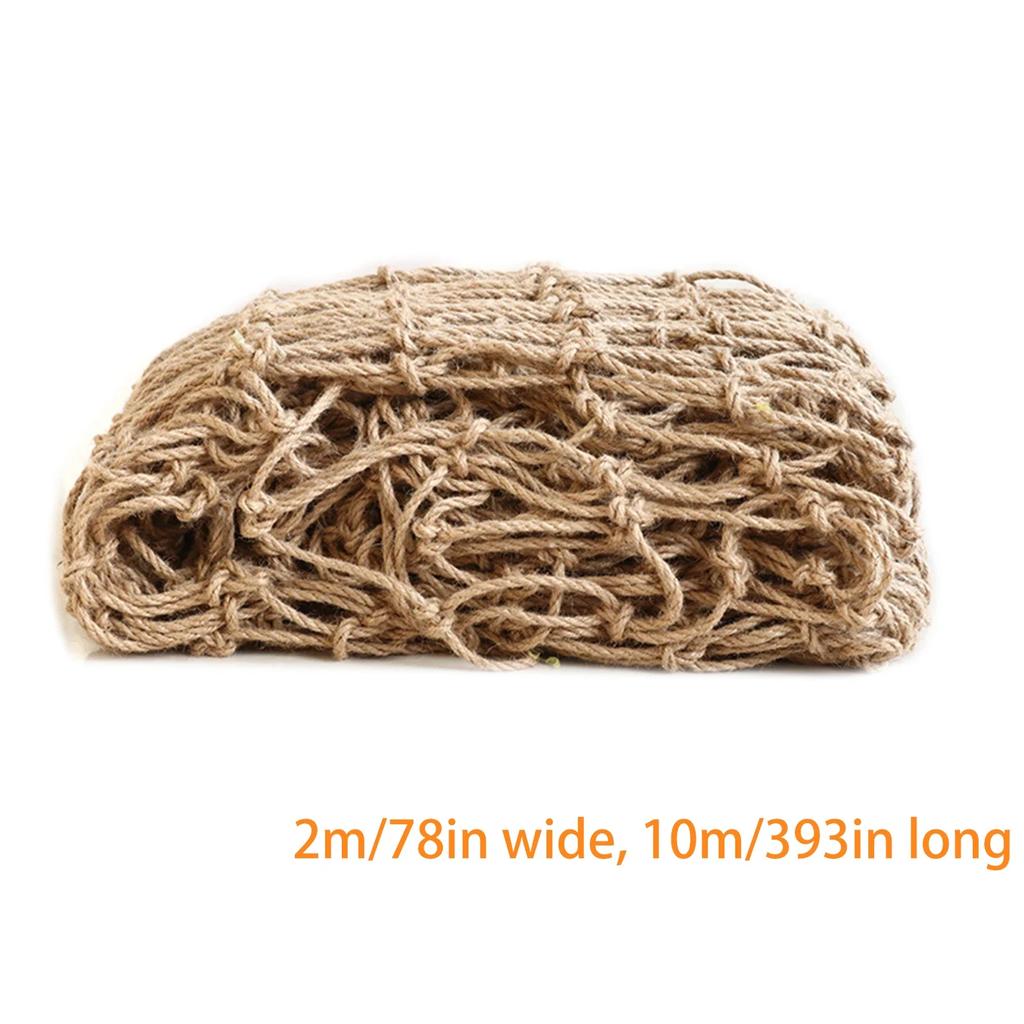 Hemp Rope Net Ceiling Mesh Plant Support Tool Stair Balcony Durable Practical Wall Decor Trellis Netting For Climbing Plants