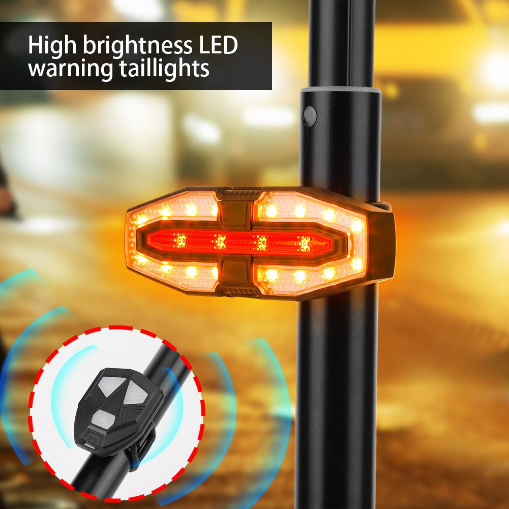 Electric Scooter Turning Signal Tail Light USB Rechargable Smart Wireless Light LED Waterproof Warning Lamp for M365 Pro 2 MI 4
