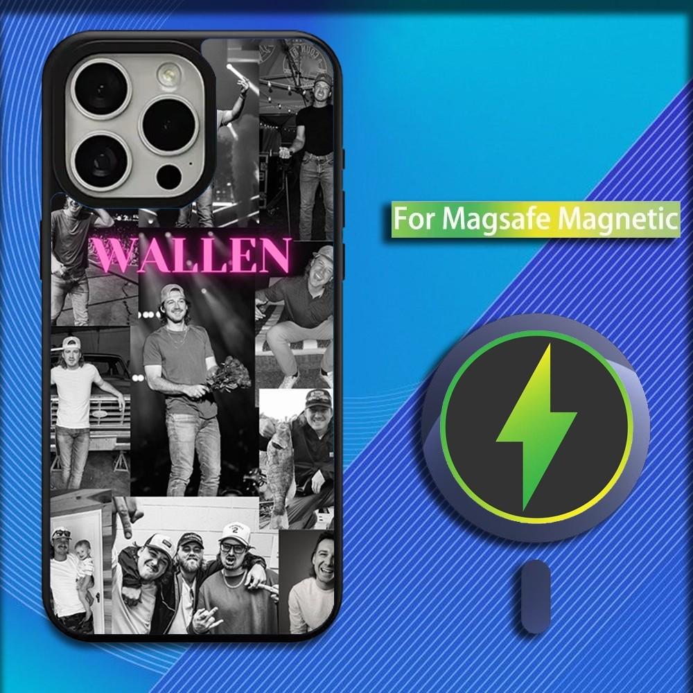 Singer M-Morgan Wallen Phone Case For iPhone 16,15,14,13,12,11,Plus,Pro,Max,Mini Magsafe Magnetic Wireless Charging iPhone16