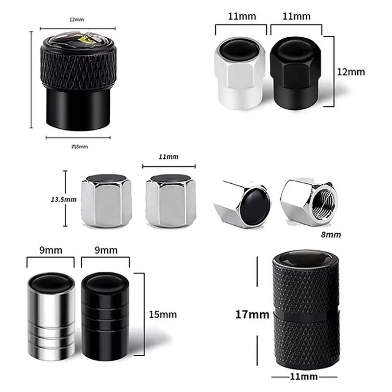 AUP1 4PCS/Set New Metal No Logo Car Wheel Tire Valve Caps Covers Dust-proof Auto Parts For Car Truck Bicycles Motorcycles Accessories
