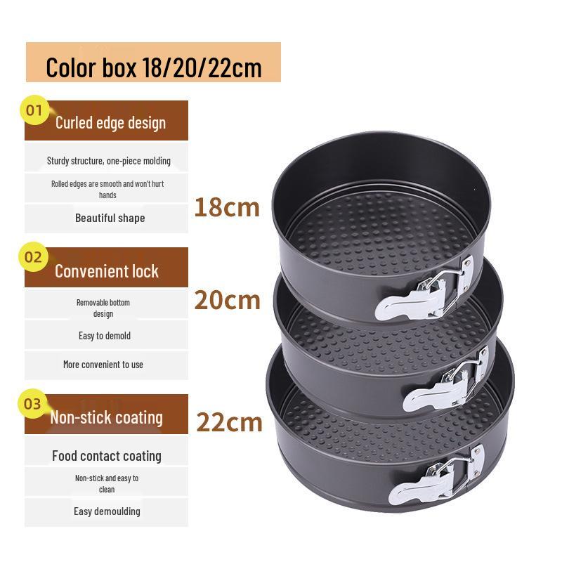 Nieprzywierająca Forma do Ciasta w Kształcie Serca, Okrągła i Kwadratowa z Wyjmowanym Dnem i Klamrą