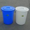 Shuangan 60L White Thickened Round Plastic Bucket with Lid & Iron Handle