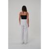 Woman White High Waist Palazzo Pants