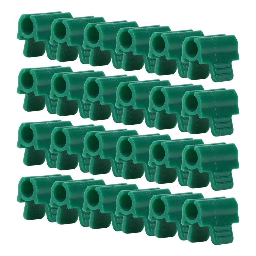 24pcs Greenhouse Clamps Single Head Row Cover Netting Tunnel Hoop Clips Insect Proof Shed Film Shading Net Rod Clips
