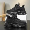 Kids Fashion Sneakers Boys Girls Black Running Shoes Thick Sole Breathable Anti Slip Sport Trainers with Rotary Buckle Design