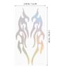 TOPPERFUN Sticker Car Motorcycle Fire Pattern Flame Reflection Set of