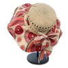 Sommer Outdoor Fake Sonnenschutz Sonnenschirm Strohhut mit großem Rand Damen