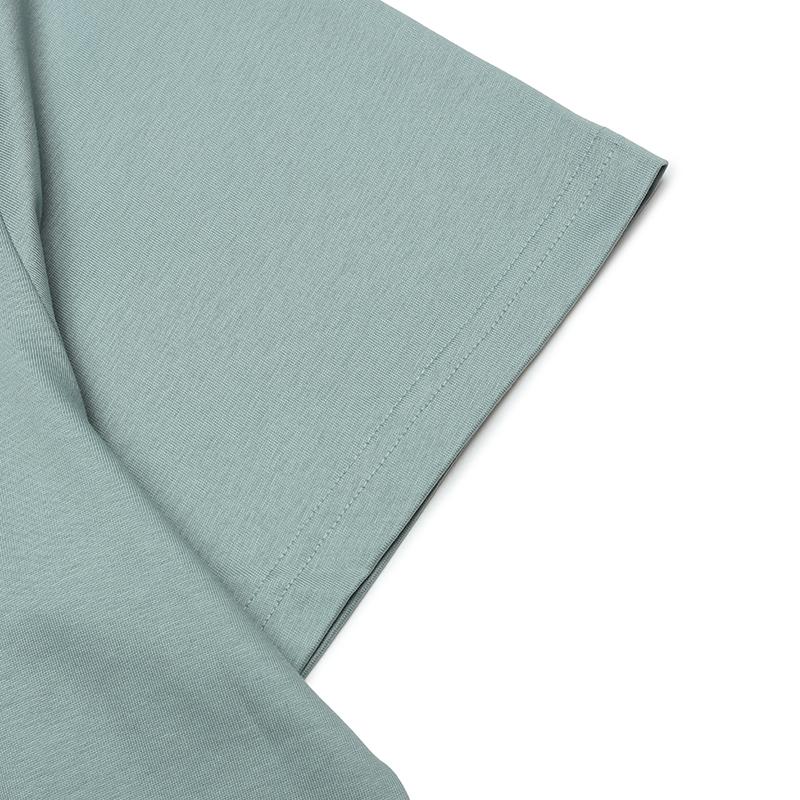 FILA Fashion Casual Knitted Short Sleeve T-Shirt Men tops Ice-Green Blue F11M519104FLG