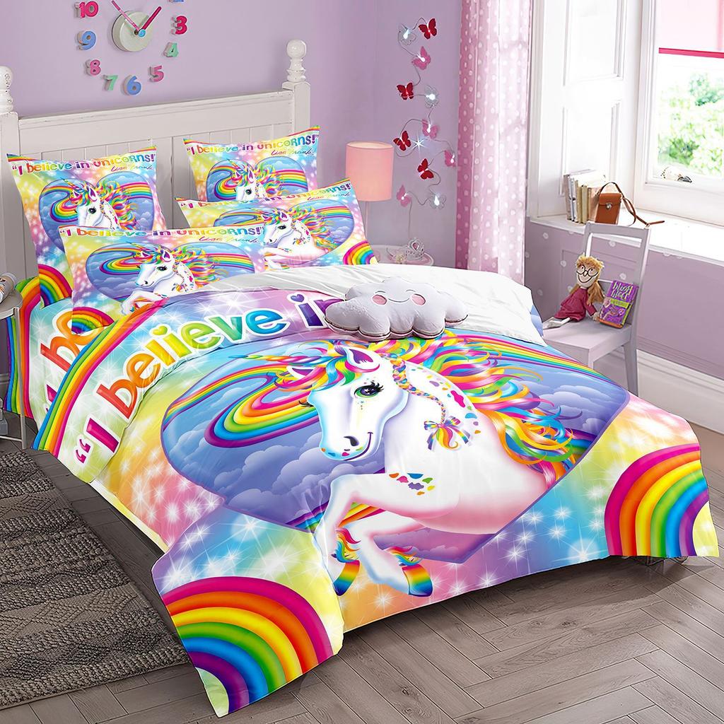 Bettwäsche-Set Digitaldruck Bequeme Bettbezüge für Wohnzimmer Schlafzimmer Dekoration, 1 Bettbezug und 2 Kissenbezüge mit Reißverschlüssen