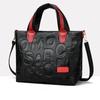 New Women's Large Capacity Contrast Color Handbag PU Leather Letter Embossed Ladies Shoulder Bag Designer Crossbody Bag