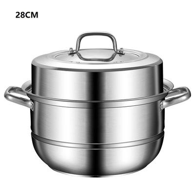 Abay Stainless Steel Double Layer Steamer Pot