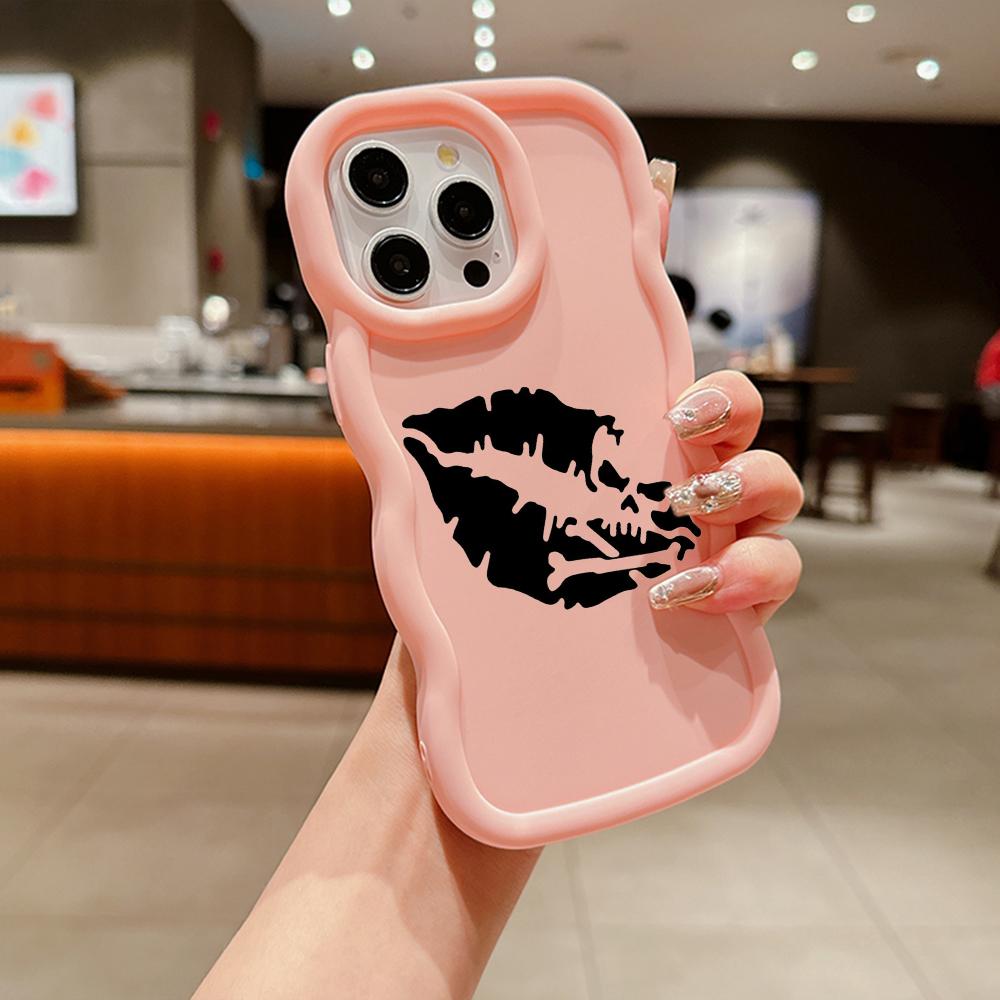 LZ18 Lips kiss Wave Silicone Phone Cases for Samsung A15 S23 FE S24 Ultra A34 A54 A14 A55 Motorola G32 OnePlus Soft Cover