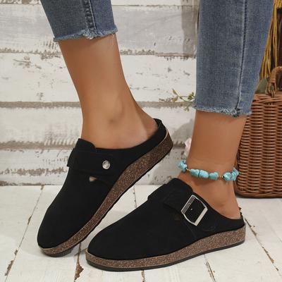Fashion New Classic Cork Clogs Slippers Women Soft Suede Sandals with Arch Support Trendy Beach Slides Women Home Mules Shoes for Women