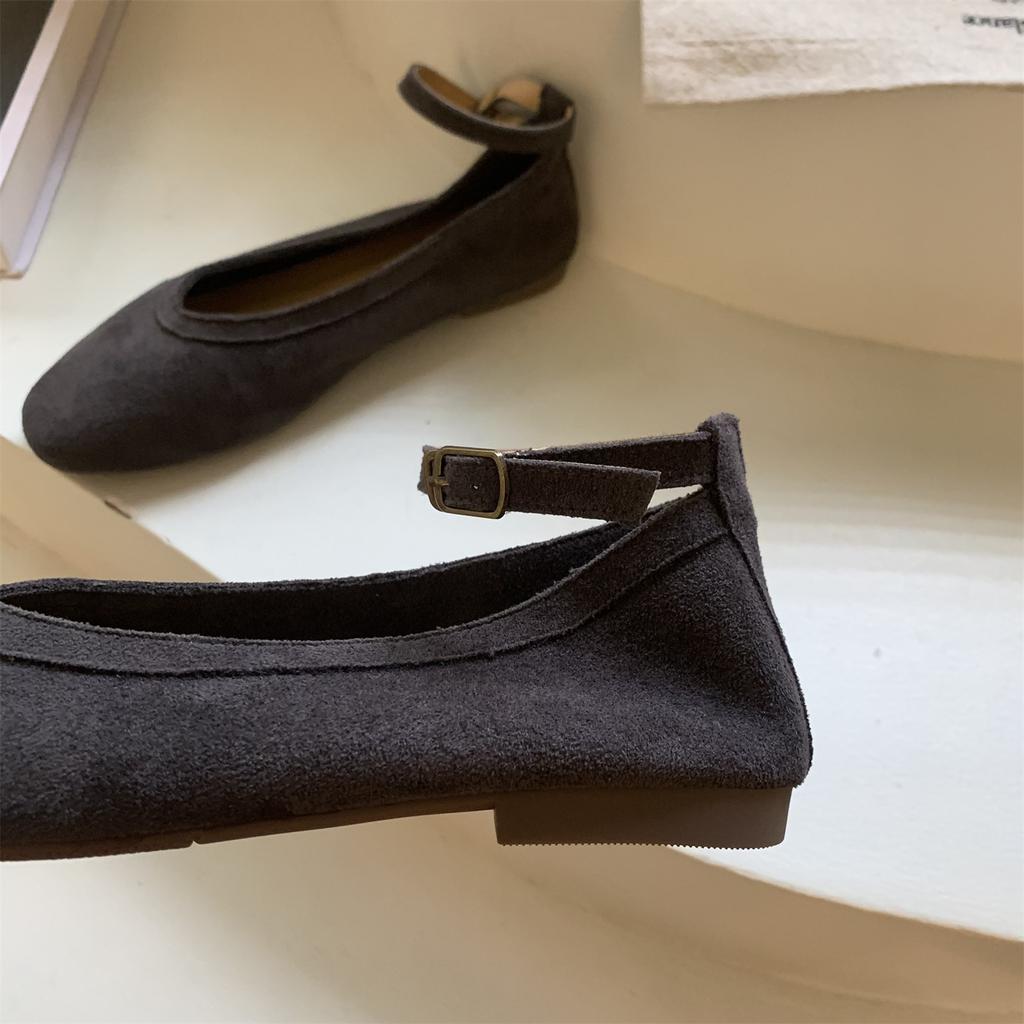 Fashion Bailamos Brand Autumn Women Flat Shoes Ladies Round Toe Mary Jane Shoes Soft Sole Shallow Slip On Ballerinas Shoe Dree Shoes Mu