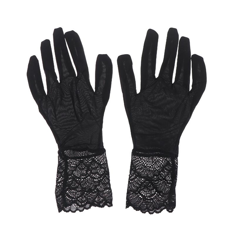 Women Oil Glossy Tight Stocking Gloves Sexy High Elastic Transparent Ultra-Thin Clubwear Short Wrist Gloves