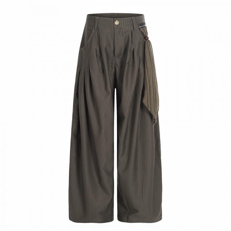 Guan Qu Spring 2026 Retro Casual Unisex Trousers S кофейный