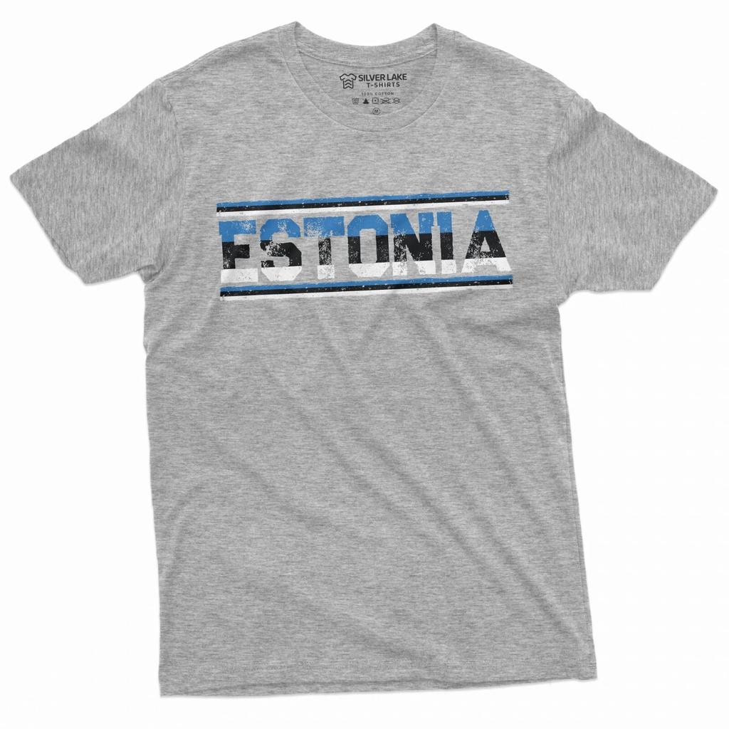 Estonia T-shirt Estonian Flag Coat of arms patriotic Tee Eesti Vabariik Baltic T